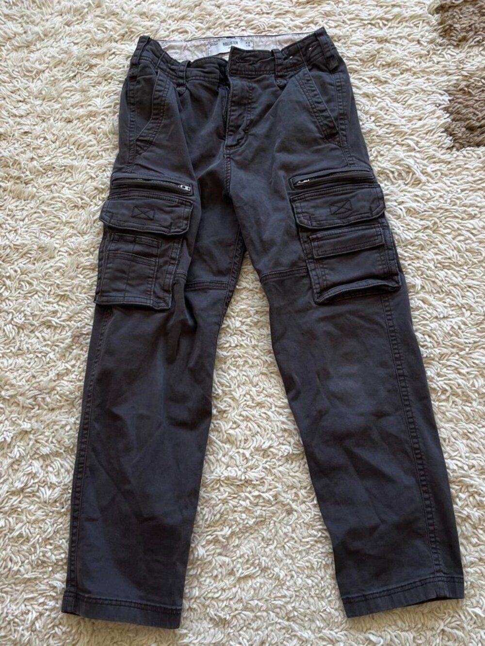 Hollister Grey Cargo Pants Multi Pocket Women’s W28 L30